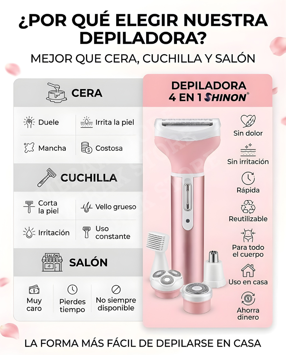 Maquina depiladora recargable 4 en 1✨