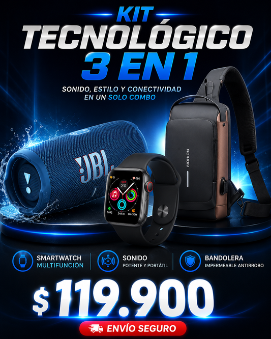 Super Combo Bolso Antirrobo Con Sistema De Clave +  Reloj inteligente T500 + Parlante JBL🎁