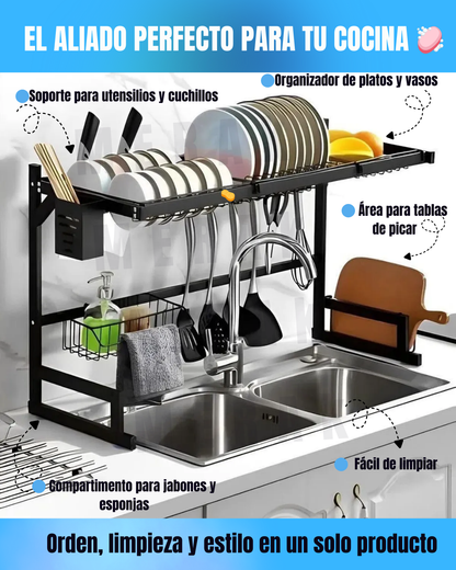Escurridor de Platos sobre Lavaplatos+ Accesorios🧼