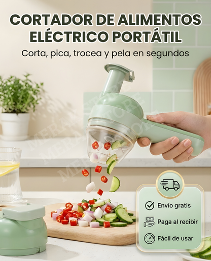 CORTADOR DE ALIMENTOS ELÉCTRICO PORTÁTIL ✅
