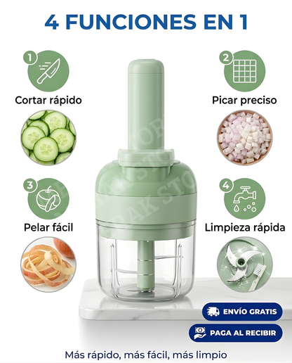 CORTADOR DE ALIMENTOS ELÉCTRICO PORTÁTIL ✅