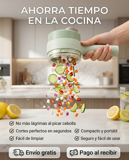 CORTADOR DE ALIMENTOS ELÉCTRICO PORTÁTIL ✅