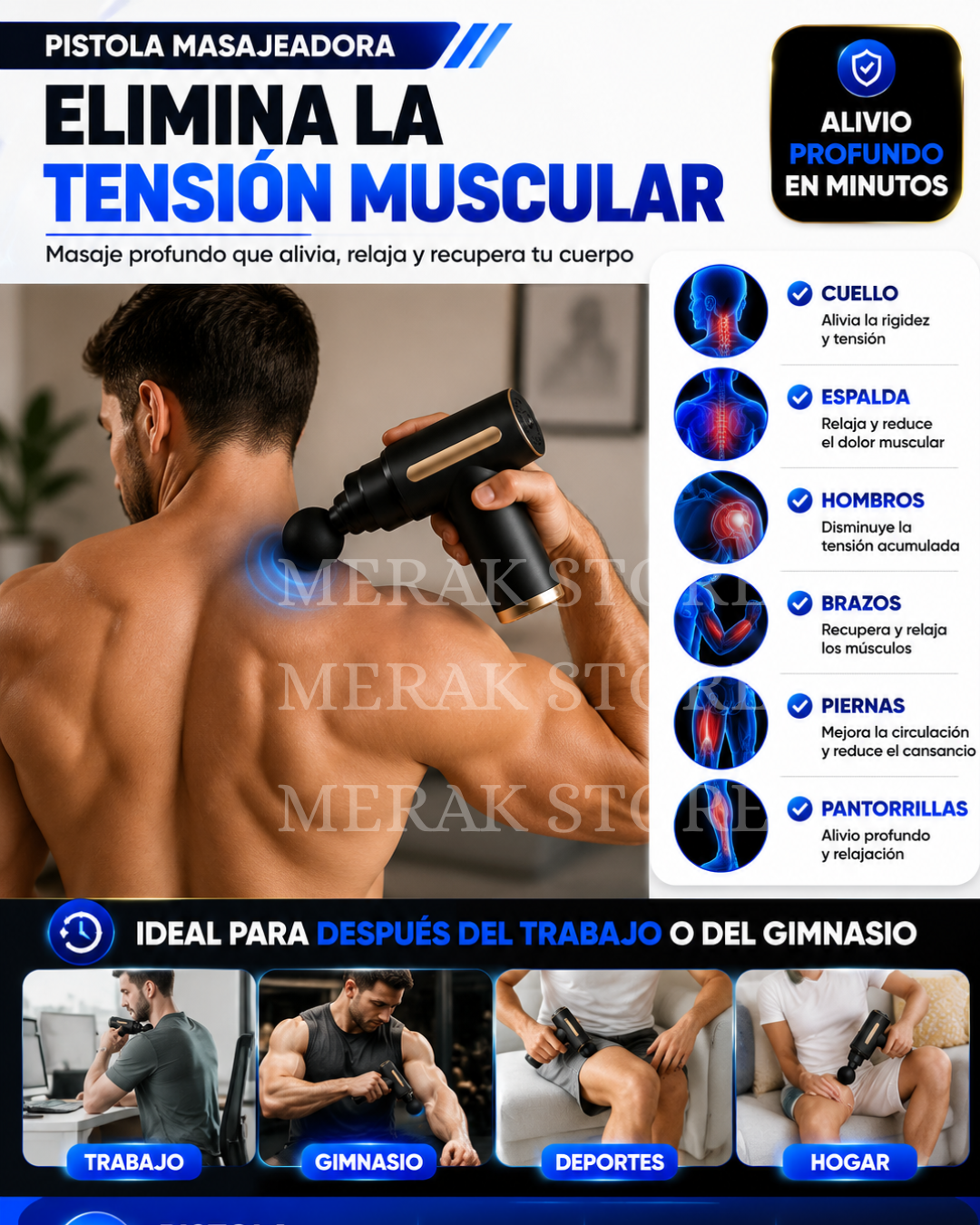 💆‍♂️Super Combo Masajeador Muscular+ Masajeador Para Pies + Parche mariposa obsequio 🎁