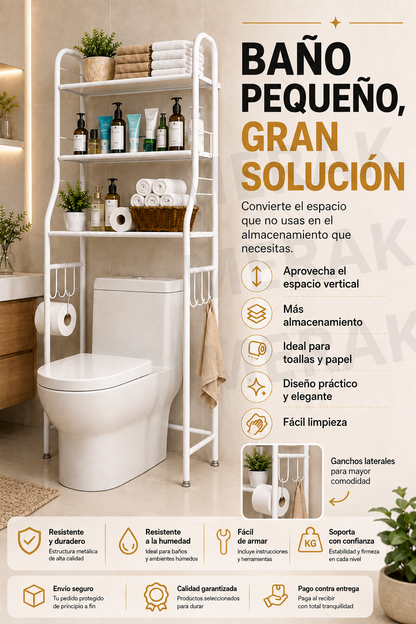 COMBO 2 EN 1 Organizador de baño + Esquinero 4 niveles 🚿