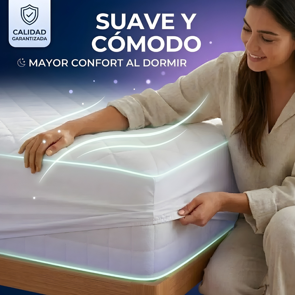 Protector de colchón antifluido + 2 fundas de almohada🌟