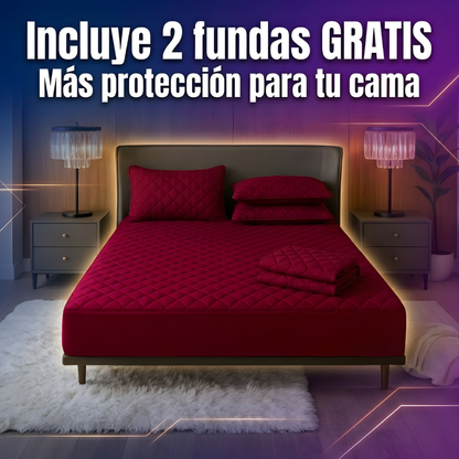 Protector de colchón antifluido + 2 fundas de almohada🌟