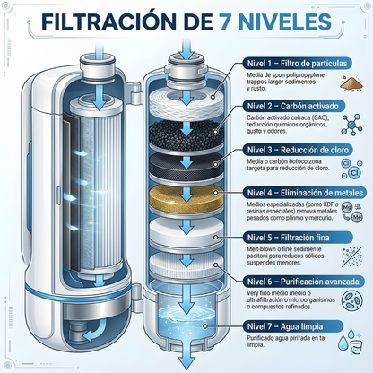 Filtro purificador de agua 7 niveles💦