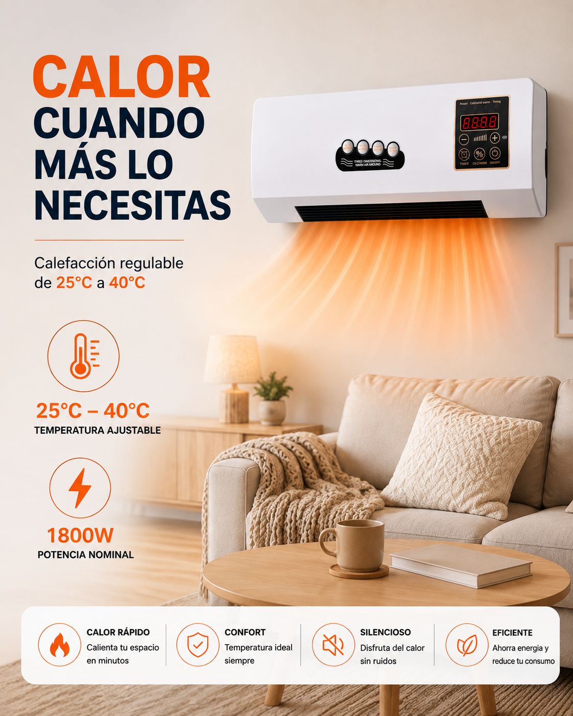 ❄️ Aire Acondicionado Portátil – Frío o calor en cualquier espacio sin instalación ❄️