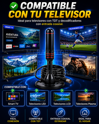 Antena TDT Full HD : Señal clara y fácil instalación ✨