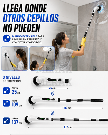 🧽 Cepillo eléctrico 9 en 1 + Accesorios🧽