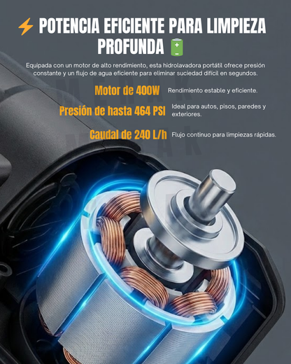COMBO HIDROLAVADORA CON ACCESORIOS + ASPIRADORA MULTIFUNCIONAL💦