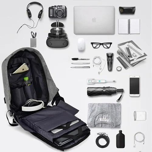 Super Combo Maleta Antirrobo Con Carga + audifonos M10 + Obsequio de Reloj inteligente T500🎁
