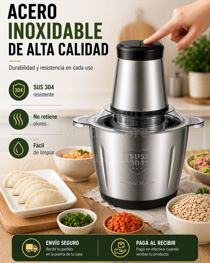 🔪 Molino Picador Eléctrico Acero Inoxidable 2 Litros 🔥 (Tamaño grande)