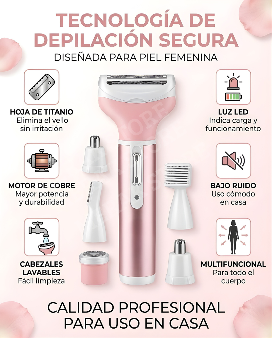Maquina depiladora recargable 4 en 1✨