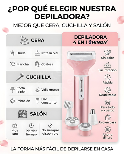 Maquina depiladora recargable 4 en 1✨