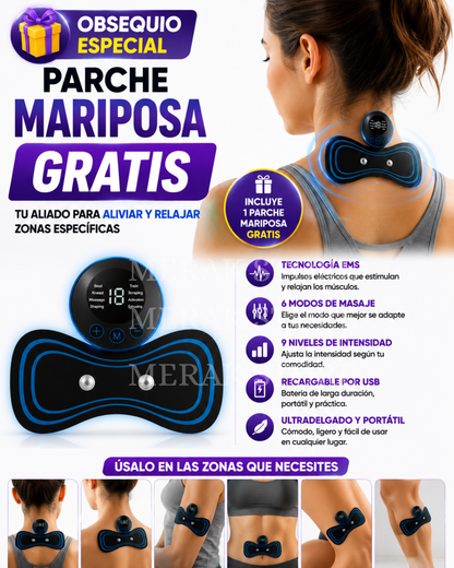 💆‍♂️Super Combo Masajeador Muscular+ Masajeador Para Pies + Parche mariposa obsequio 🎁