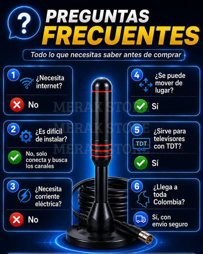 Antena TDT Full HD : Señal clara y fácil instalación ✨