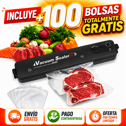 Selladora al vacío +100 Bolsas | Más Frescura, Más Orden, Más Ahorro