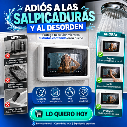 🚿Soporte Impermeable Para Telefono- Táctil y Fácil de Instalar🫧